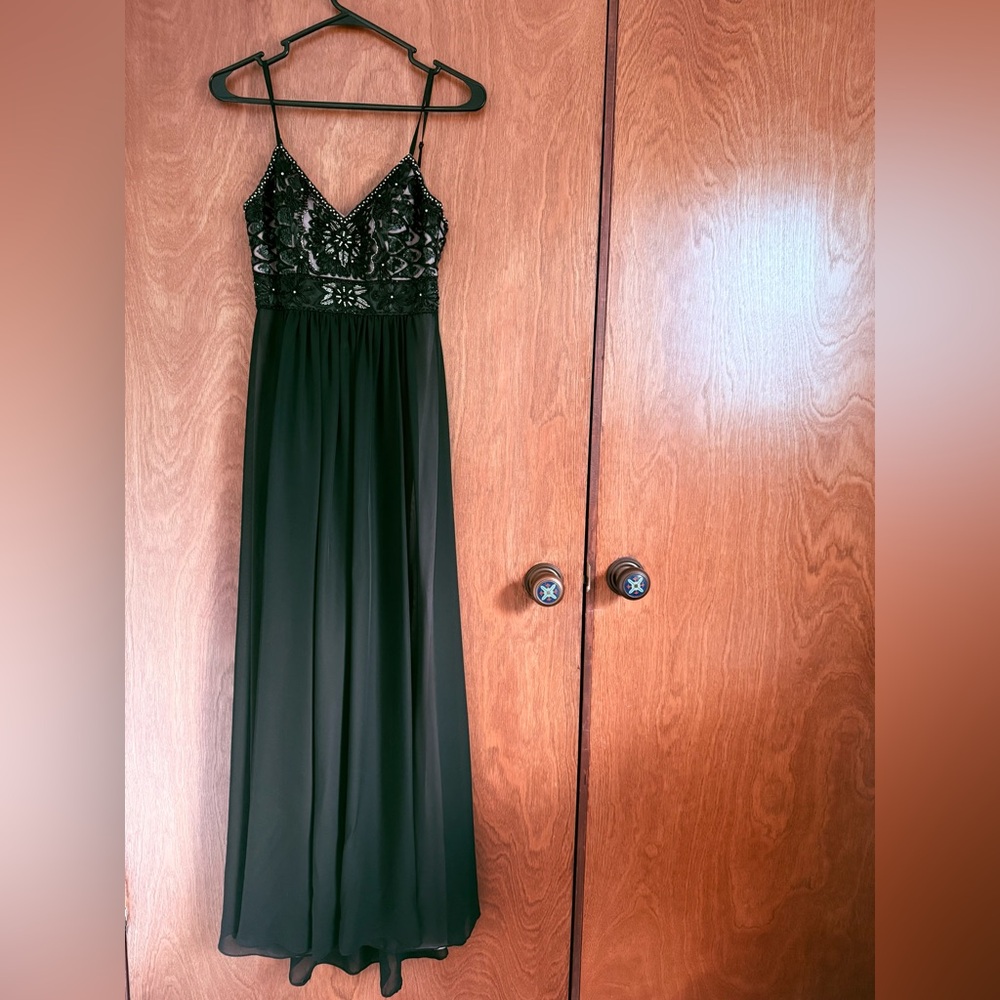 Sue Wong Romantic Black Dress with Intricate, Beaded Bodice